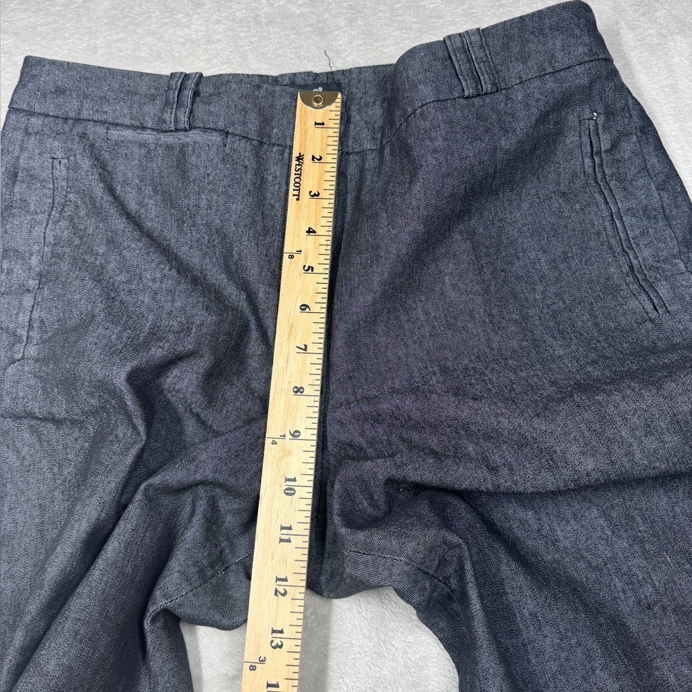 Sandro Sportswear Black Denim Rolled Cuffs Cropped Length Casual Pants Size 10 - Picture 8 of 15